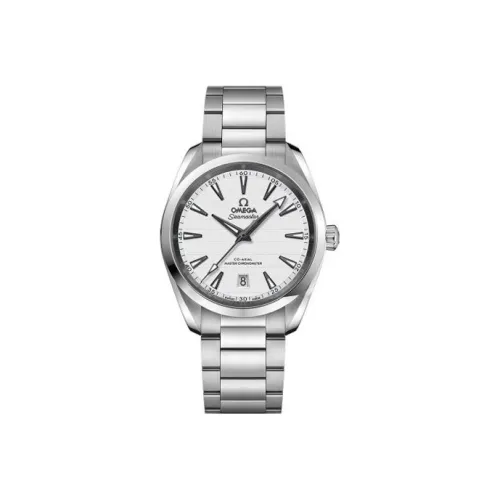 OMEGA AQUA TERRA 150 метров Автоматический Механический Механизм Мужские Часы Часы 38 мм Белый Циферблат