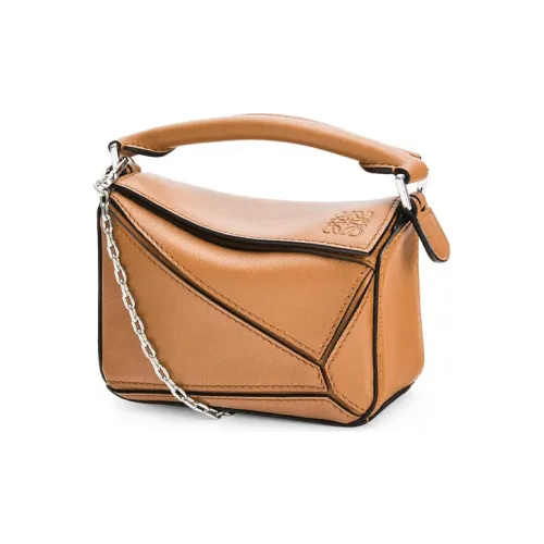 LOEWE Пазл Телячья кожа Пазл Сумка Геометрический Сумка Сумка через плечо Сумка через плечо Мини Женские Теплый песочный