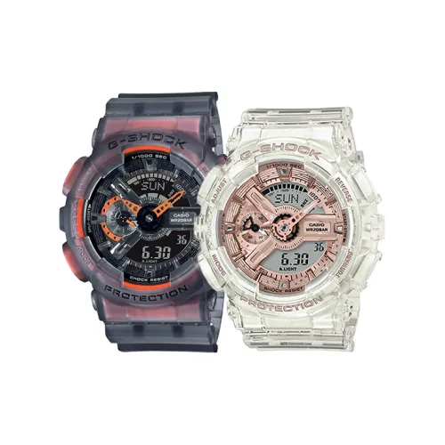 CASIO G SHOCK Collection Кварцевый механизм Смольный ремешок Часы Унисекс Черный циферблат