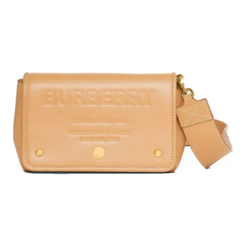 Burberry Horseferry Кожа Сумка через плечо Маленькая Женская Теплый Песочный