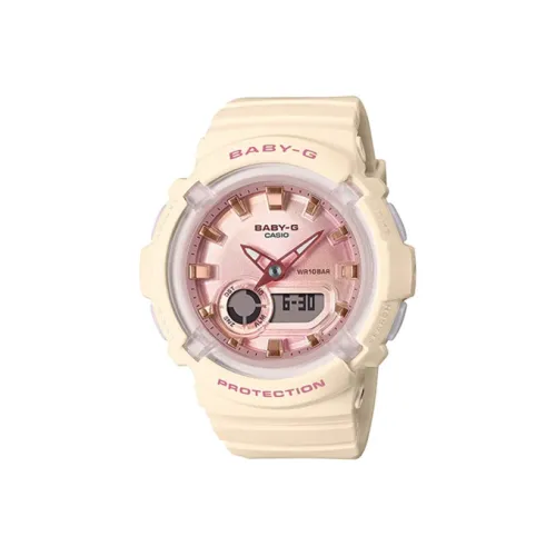 CASIO Малыш G Sports Collection Кварцевый механизм Смольный ремешок Часы Женские Розовый циферблат