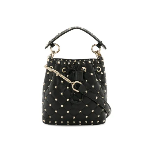 Valentino Кожа Одно Плечо Сумка Стандартная Женская Черная