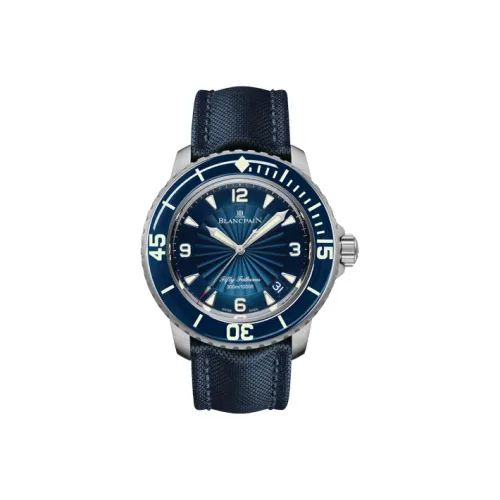 BLANCPAIN FIFTY FATHOMS Автоматический Механический Часы Мужские Циферблат 45 мм Синий Нержавеющая Сталь Корпус