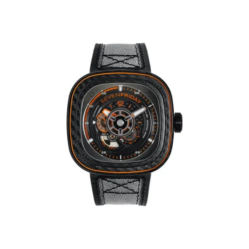 SEVENFRIDAY Автоматический Механический Часы для мужчин, 47,6мм*47мм*15мм, Черный