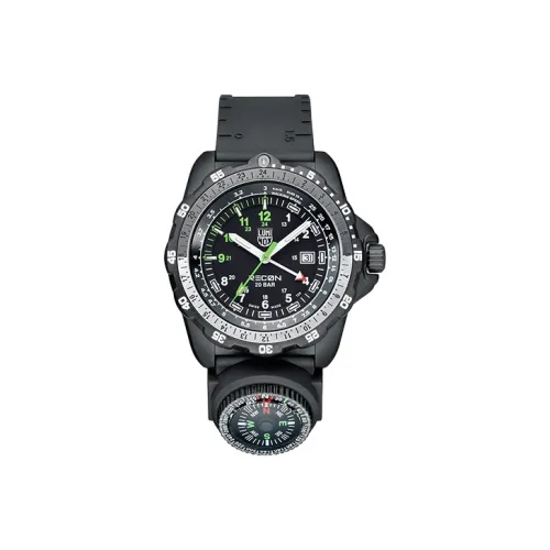 LUMINOX Кварцевый механизм Мужские часы Часы 36 мм Черный циферблат Углеродное волокно Чехол для часов Пластиковый ремешок