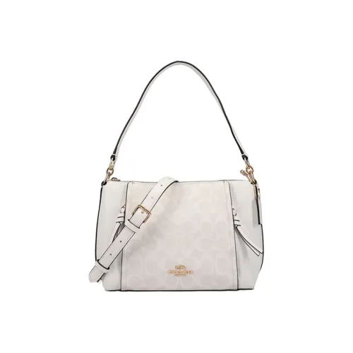 COACH Marlon ПВХ Сумка через плечо Сумка Большая Женская Белая