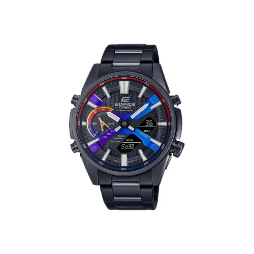 CASIO EDIFICE Collection Солнечный кварцевый механизм нержавеющая сталь ремешок часы для мужчин черный циферблат ECB S100HG 1A