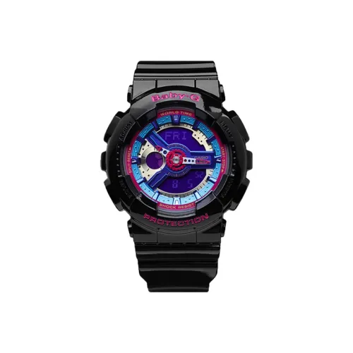 CASIO Baby Кварцевый механизм Смольный ремешок Часы Женские Часы Синий циферблат