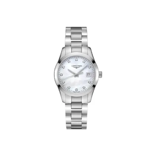 LONGINES Quartz Механизм Женские Часы Conquest Classic Collection 34мм*17мм*8,9мм Белый