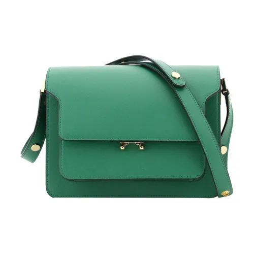 MARNI Основная часть кожа сумка через плечо средний размер женский зеленый