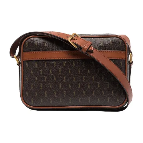 SAINT LAURENT Корова Кожа Camera Сумка Сумка через плечо Унисекс Каштановый Грязно-коричневый