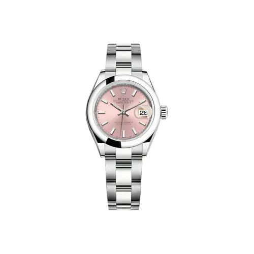 ROLEX Женская одежда Log Series Автоматический механический механизм Женские часы 28 мм Розовый циферблат Остерстил корпус