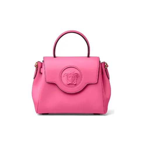 VERSACE La Medusa Кожа Сумка Маленькая Женская Темно-Розовая