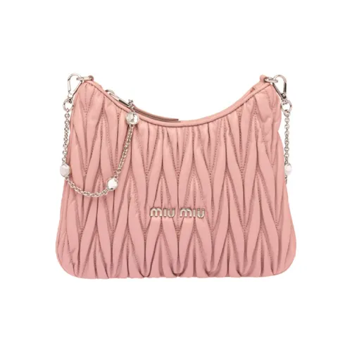 MIU MIU Matelassé Овчина Сумка на плечо Женская Яичный белый Каменный цвет