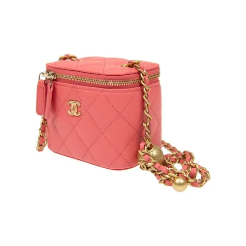 CHANEL Lambskin Square Box Shoulder Bag Crossbody Regular Women's Pink