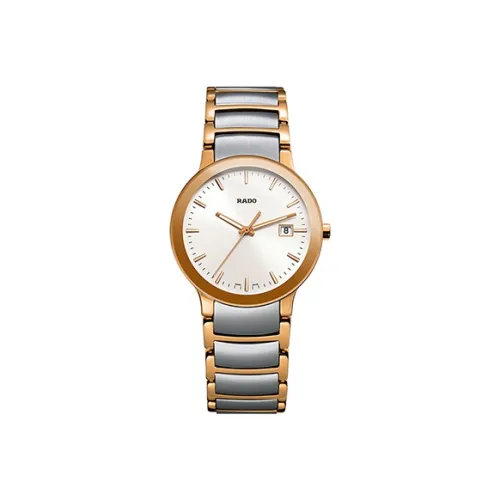 RADO Crystal Collection Кварцевый механизм Женские часы 28 мм Белый циферблат Корпус из нержавеющей стали Керамический ремешок