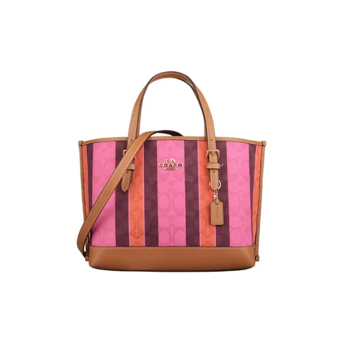 COACH Mollie Ткань Тоут Сумка Сумка для покупок Ручная сумка Сумка через плечо Средняя Женская Многоцветная