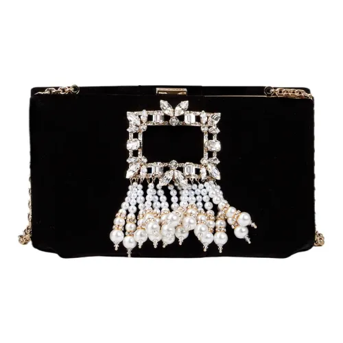 Roger Vivier Вельвет Клатч Сумка Женская Черная