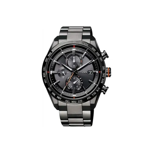 CITIZEN Attesa Series Attesa Collection Солнечный кварцевый механизм Титан Ремешок Часы Мужские Черный циферблат AT8185 62E