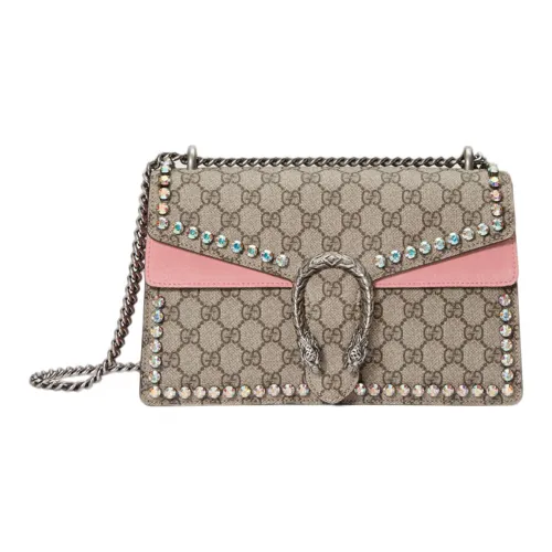 GUCCI Dionysus Холст Сумка через плечо Маленькая Женская Эбеновое дерево Розовый