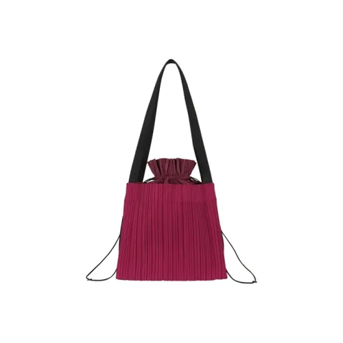 ISSEY MIYAKE Square Pleats Ткань Рюкзак Сумка через плечо Унисекс Рубиново-красный