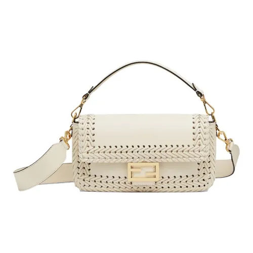 FENDI Baguette Кожа Багетная Сумка Сумка Сумка через плечо Сумка через плечо Средняя Женская Белая