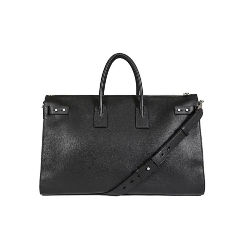 SAINT LAURENT SAC DE JOUR GRAIN LEATHER Дорожная сумка Доска Сумка через плечо Сумка Мужская Черная