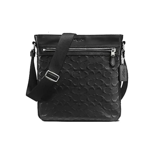 COACH Charles Кожа Доска Сумка через плечо Средняя Мужская Черная