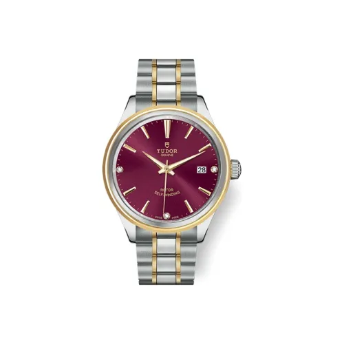 TUDOR Автоматический Механический Механизм Мужские Часы Wind Style Collection 38 мм Красные