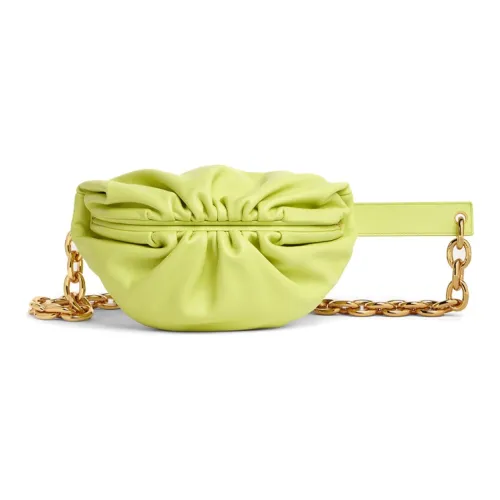 Bottega Veneta Cloud Leather Сумка через плечо Сумка Клатч Мини Женский Неоново-зеленый