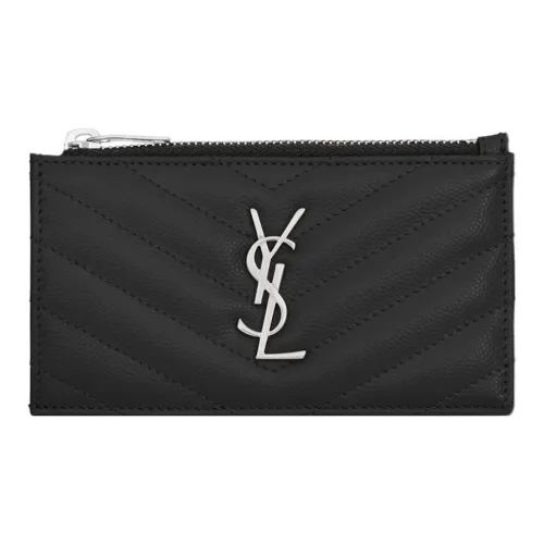 SAINT LAURENT Клатч из коровьей кожи женский черный