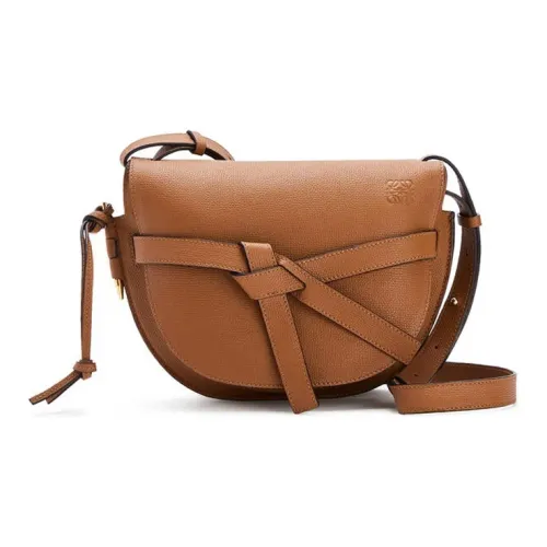 LOEWE Gate Корова Кожа Bowknot Сумка через плечо Женская Коричневая