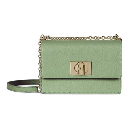 Furla 1927 Collection Кожа Маленькая Квадратная Сумка Сумка через плечо Мини Женская Авокадо Зеленый