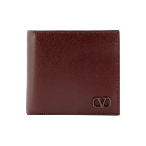 Valentino Кожа Кошелек Стандартный Унисекс Бордовый