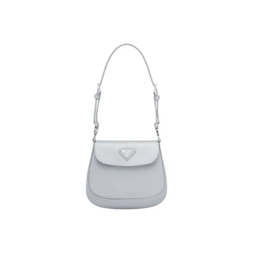 PRADA Cleo Блестящая кожа Сумка через плечо Мини Женская Васильковый синий