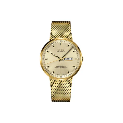 Mido Автоматический Механический Мужские Часы Commander 42 мм Желтые