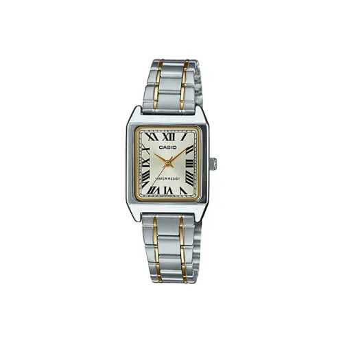 CASIO DRESS Collection Кварцевый механизм ремешок из нержавеющей стали часы 31*22*7,5 мм женские циферблат серебристый