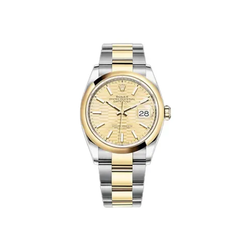 ROLEX Автоматический Механический Movement Женские часы Log Series Золотые