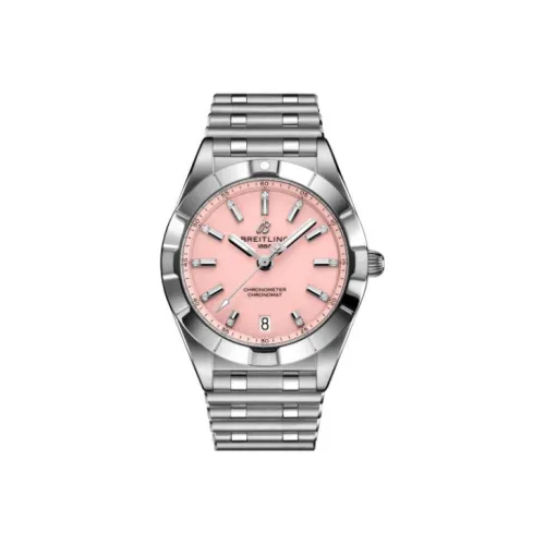 BREITLING Mechanical Chronograph Collection Кварцевый механизм Женские часы 32 мм Розовый циферблат часов