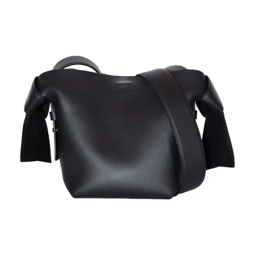 Acne Studios Мягкая кожа ведрообразная сумка сумка через плечо маленькая сумка для женщин черная