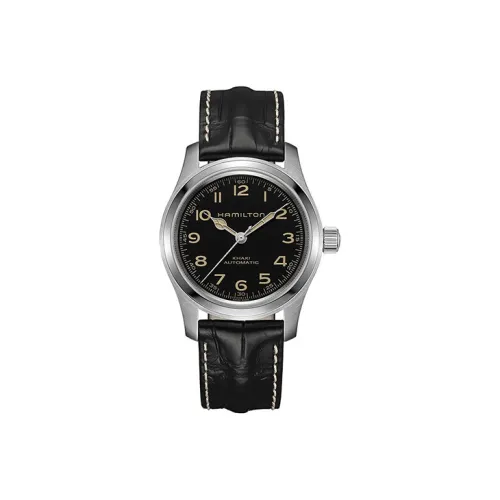 HAMILTON Автоматический Механический Механизм Мужские Часы Khaki Field Series 42 мм Черные