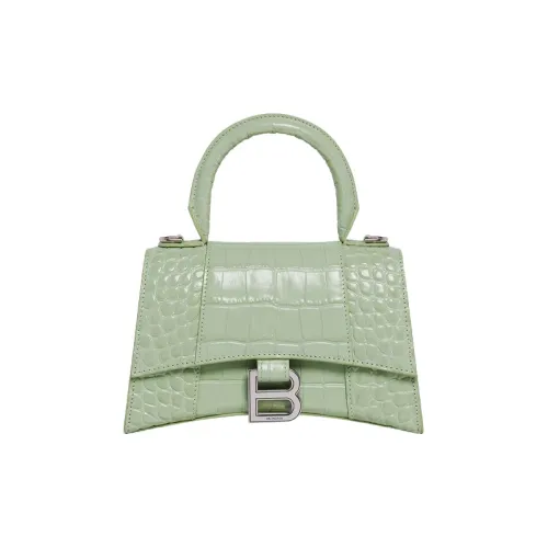 Balenciaga HOURGLASS Корова Кожа Портативная Сумка через плечо Сумка на плечо Женская Травяной Зеленый