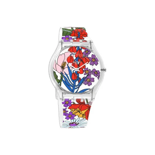 Swatch Quartz Movement Женские часы 34мм*34мм Многоцветные