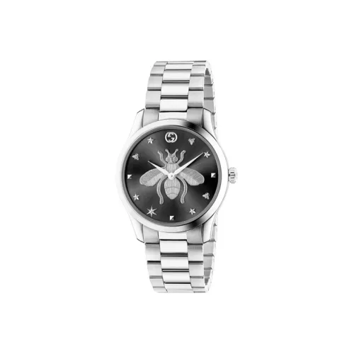 GUCCI G Timeless Collection Мужские часы Кварцевый механизм Ремешок из нержавеющей стали Черный циферблат