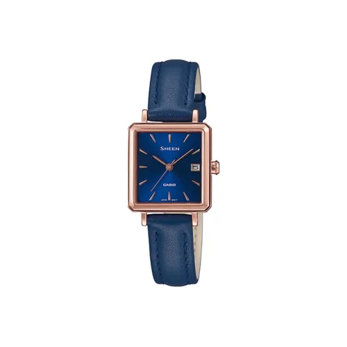 CASIO SHEEN Collection Кварцевый механизм Часы Женские Синий циферблат SHE 4537GL 2A