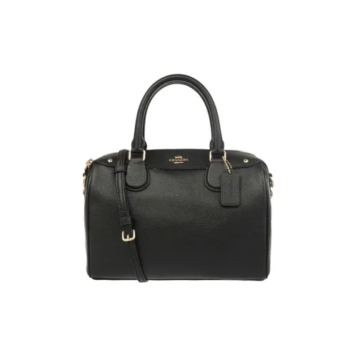 COACH Bennett Кожа Одно плечо Бостонская сумка Через плечо Сумка Маленькая Женская Черная