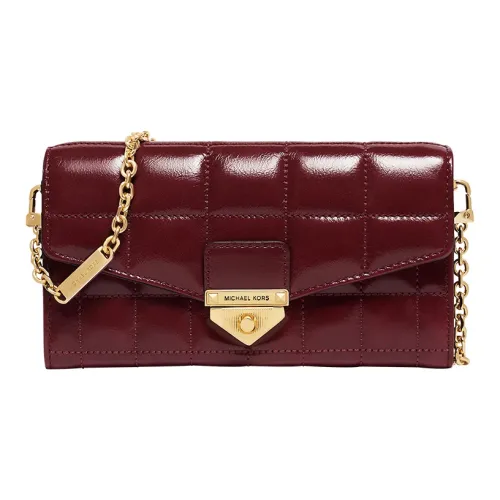 MICHAEL KORS MICHAEL KORS Luggage Collection Коровья кожа Сумка на плечо Большая Женская Бургунди