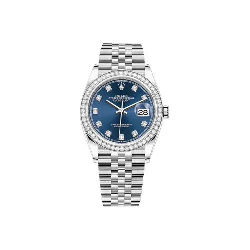 ROLEX Log Series Автоматический Механический Механизм Унисекс Часы 36 мм Синий Циферблат Оистерстил Корпус