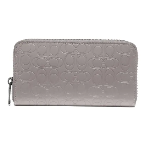 COACH Аккордеонный кошелек из коровьей кожи мужской серый