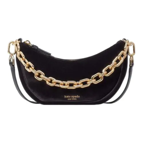 Kate Spade Вельветовая Сумка через плечо Сумка Сумка для плеча Женская Черная